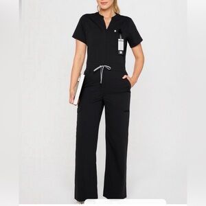 Fabletics StretchTech Empower Wide Leg Scrub Jumpsuit- XL
